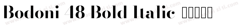 Bodoni 48 Bold Italic字体转换
